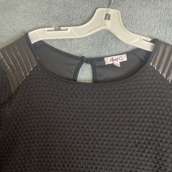 Monif C Dress‎ Womens 1X Black Sheath Half Sleeve Knee Length Cocktail Career - Picture 6 of 12